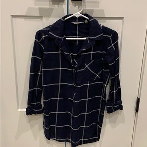 Athleta button up plaid blouse